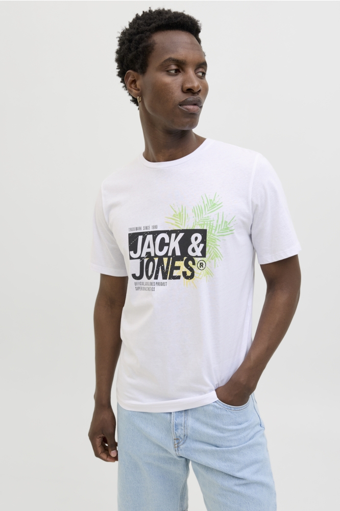 JJJAXON TEE SS CREW NECK 12269390 WHITE